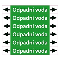 Značení potrubí ISO 20560, odpadní voda
